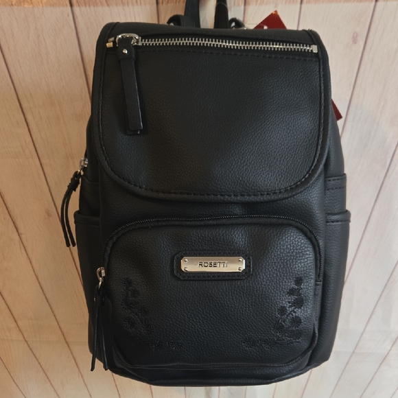 Rosetti Accessories - Rosetti Black Leather Backpack